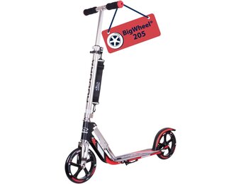 Hudora BigWheel 205-Het origineel met RX Pro technologie-Tret-scooter inklapbare City-Scooter 14724 - Big Wheel RX 205 Talla única zwart/rood