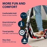 Hudora BigWheel 205-Het origineel met RX Pro technologie-Tret-scooter inklapbare City-Scooter 14724 - Big Wheel RX 205 Talla única zwart/rood