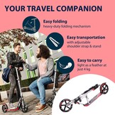 Hudora BigWheel 205-Het origineel met RX Pro technologie-Tret-scooter inklapbare City-Scooter 14724 - Big Wheel RX 205 Talla única zwart/rood