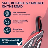 Hudora BigWheel 205-Het origineel met RX Pro technologie-Tret-scooter inklapbare City-Scooter 14724 - Big Wheel RX 205 Talla única zwart/rood
