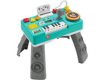 Fisher-Price Baby & Toddler Activity Table, Laugh & Learn Mix & Learn DJ Table, Musical Learning Toy with Lights & Sounds, GERMAN Version, HXG09