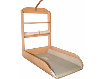 roba Wikkelrek, inklapbaar veilig design wikkelrek hout gebogen, commode incl. aankleedkussen 'liefhebbers'