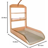 roba Wikkelrek, inklapbaar veilig design wikkelrek hout gebogen, commode incl. aankleedkussen 'liefhebbers'