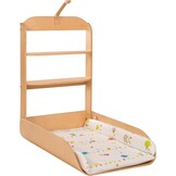 roba Wikkelrek, inklapbaar veilig design wikkelrek hout gebogen, commode incl. aankleedkussen 'liefhebbers'