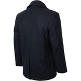Herfst/Winter Herenjas Zwart Omkeerbaar Letterman-Stijl - 58% Korting