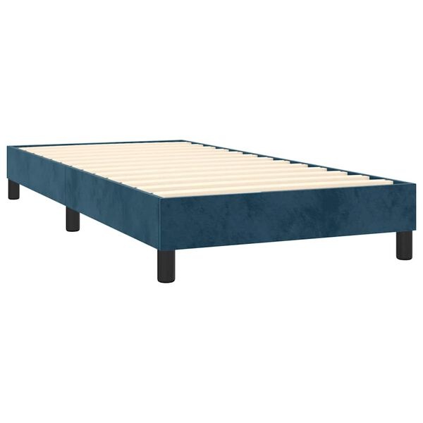 vidaXL Bedframe zonder matras 80x200 cm fluweel donkerblauw