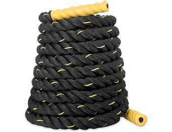 SportPlus Battle Rope 9 meter Geel - Trainingstouw voor Crossfit en Krachttraining