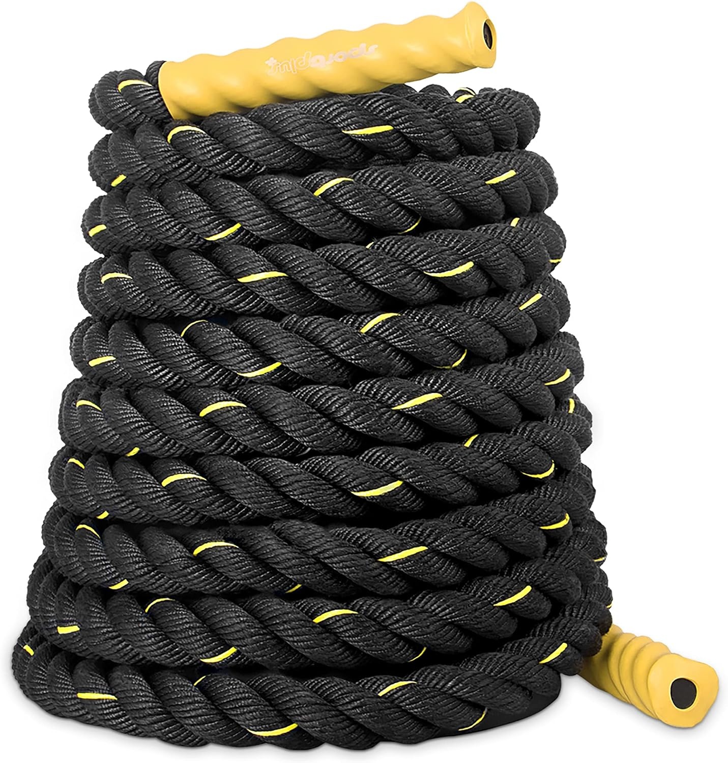 SportPlus Battle Rope 9 meter Geel - Trainingstouw voor Crossfit en Krachttraining