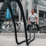 SportPlus Battle Rope 9 meter Geel - Trainingstouw voor Crossfit en Krachttraining
