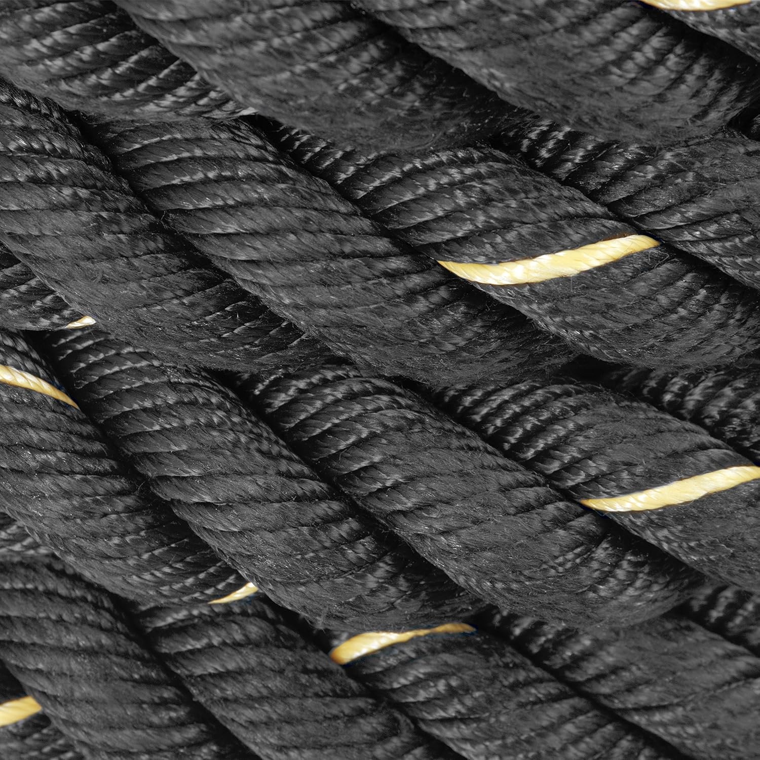 SportPlus Battle Rope 9 meter Geel - Trainingstouw voor Crossfit en Krachttraining