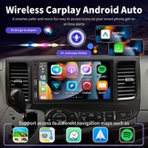 1 Din autoradio met draadloze Carplay & Android Auto - 7 Inch HD Touchscreen autoradio met EQ, Mirror Link, FM Radio, Bluetooth, AUX/USB poort, SWC + achteruitrijcamera