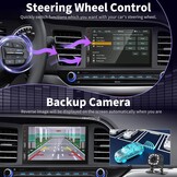 1 Din autoradio met draadloze Carplay & Android Auto - 7 Inch HD Touchscreen autoradio met EQ, Mirror Link, FM Radio, Bluetooth, AUX/USB poort, SWC + achteruitrijcamera