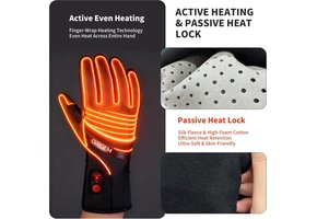 Verwarmde Unisex Handschoenen XL - Ski, Fiets, Scooter - 8u Warmte, 40-65°C - Waterdicht