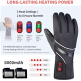Verwarmde Unisex Handschoenen XL - Ski, Fiets, Scooter - 8u Warmte, 40-65°C - Waterdicht