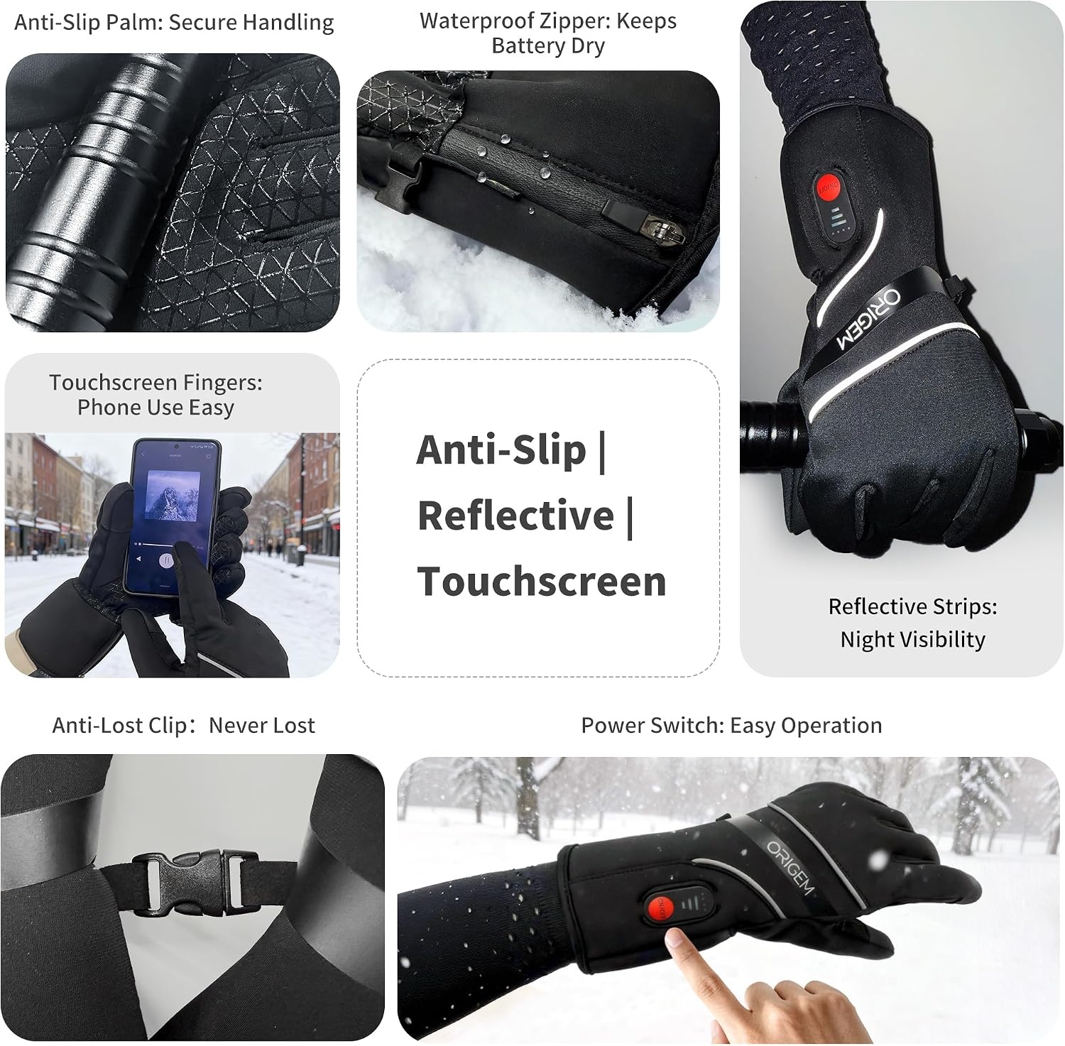 Verwarmde handschoenen motor/ski/fiets XL - 61% korting