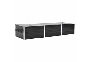 Verhoogde Plantenbak 240x80x45 cm - Antraciet Gegalvaniseerd Staal (34% Korting!)