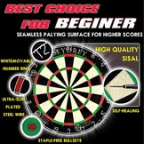 Sisal Dartbord Set met 6 Darts, Korting!