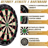 Sisal Dartbord Set met 6 Darts, Korting!