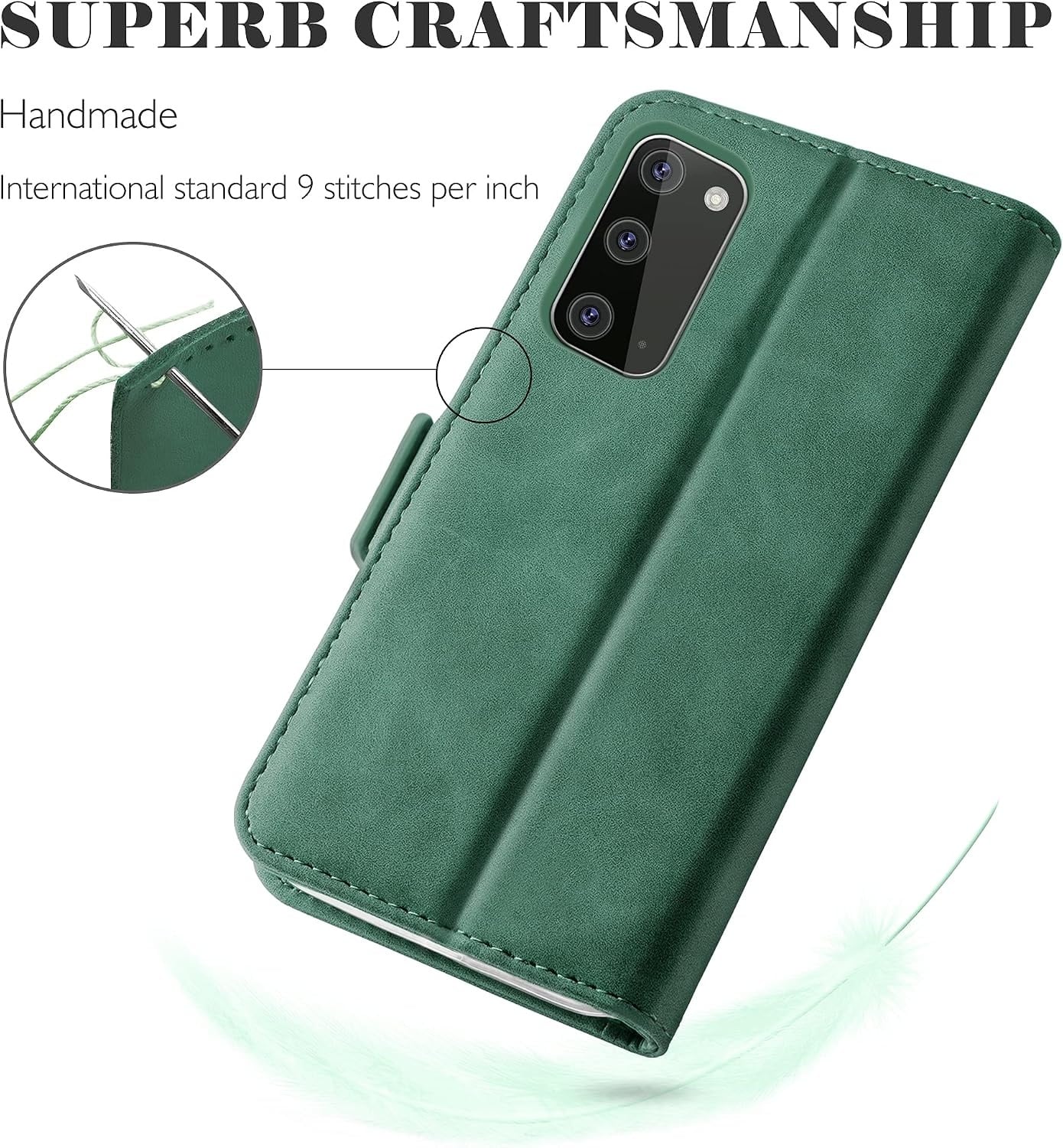 Wallet Hoesje Flip Case Samsung Galaxy S20 - Pine Green - 54% Korting
