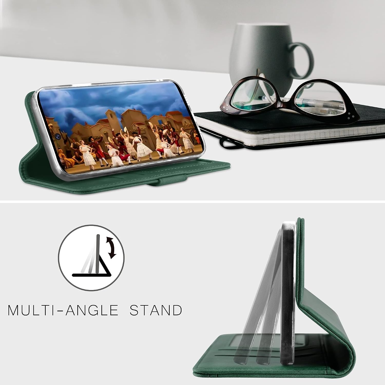 Wallet Hoesje Flip Case Samsung Galaxy S20 - Pine Green - 54% Korting