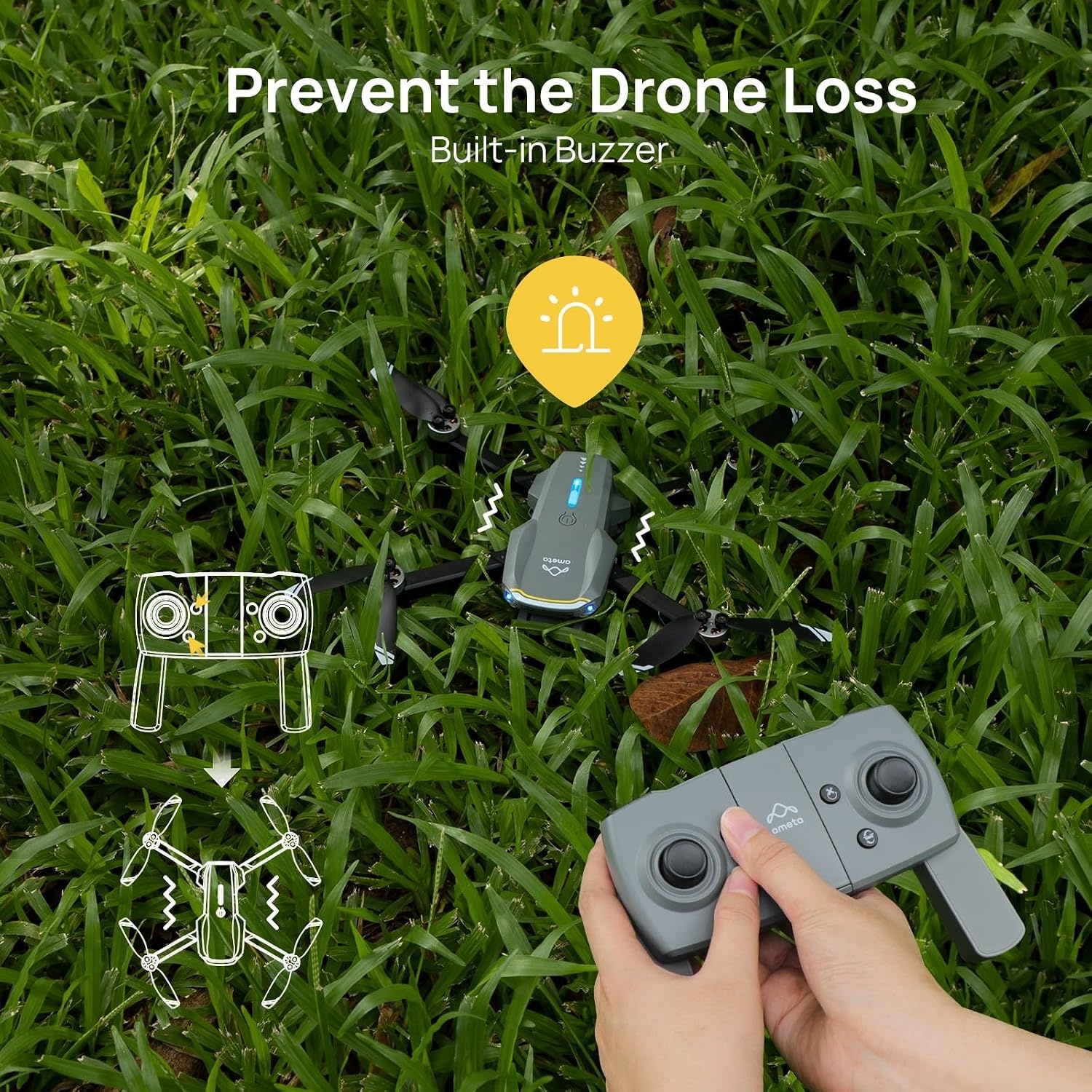 Ameta Drone with Camera 4K for Kids, S20 Lite RC FPV Drone for Adults Beginners with 36min Flight Time/Altitude Hold/Circle Fly/ 3D Flip, Cool Toy Gift for Men Boys, Under 250g