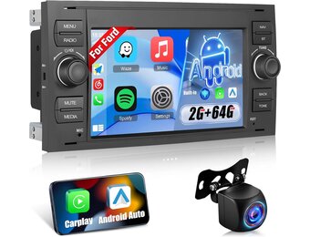 Android Autoradio voor Ford modellen - 2GB RAM & 64GB ROM - Draadloos CarPlay en Android Auto