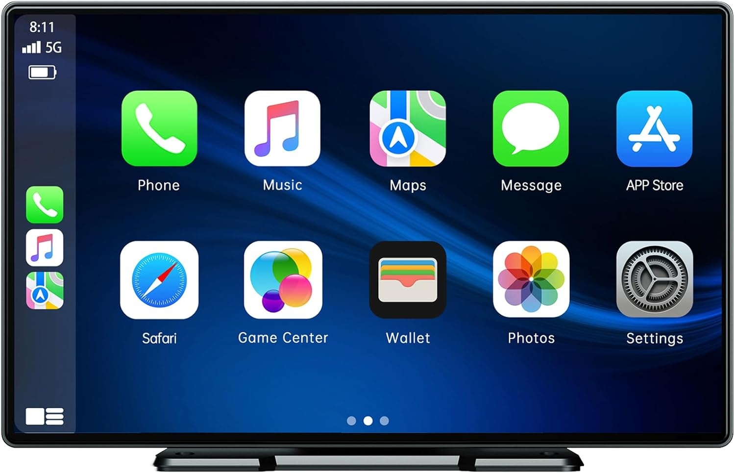 Lamto Autoradio, draadloos, Carplay & Android Auto, Bluetooth, 9 inch, IPS touchscreen, audio-ontvanger, digitale media-ontvanger, met Airplay/Siri/Google Assistant/GPS/FM/AUX