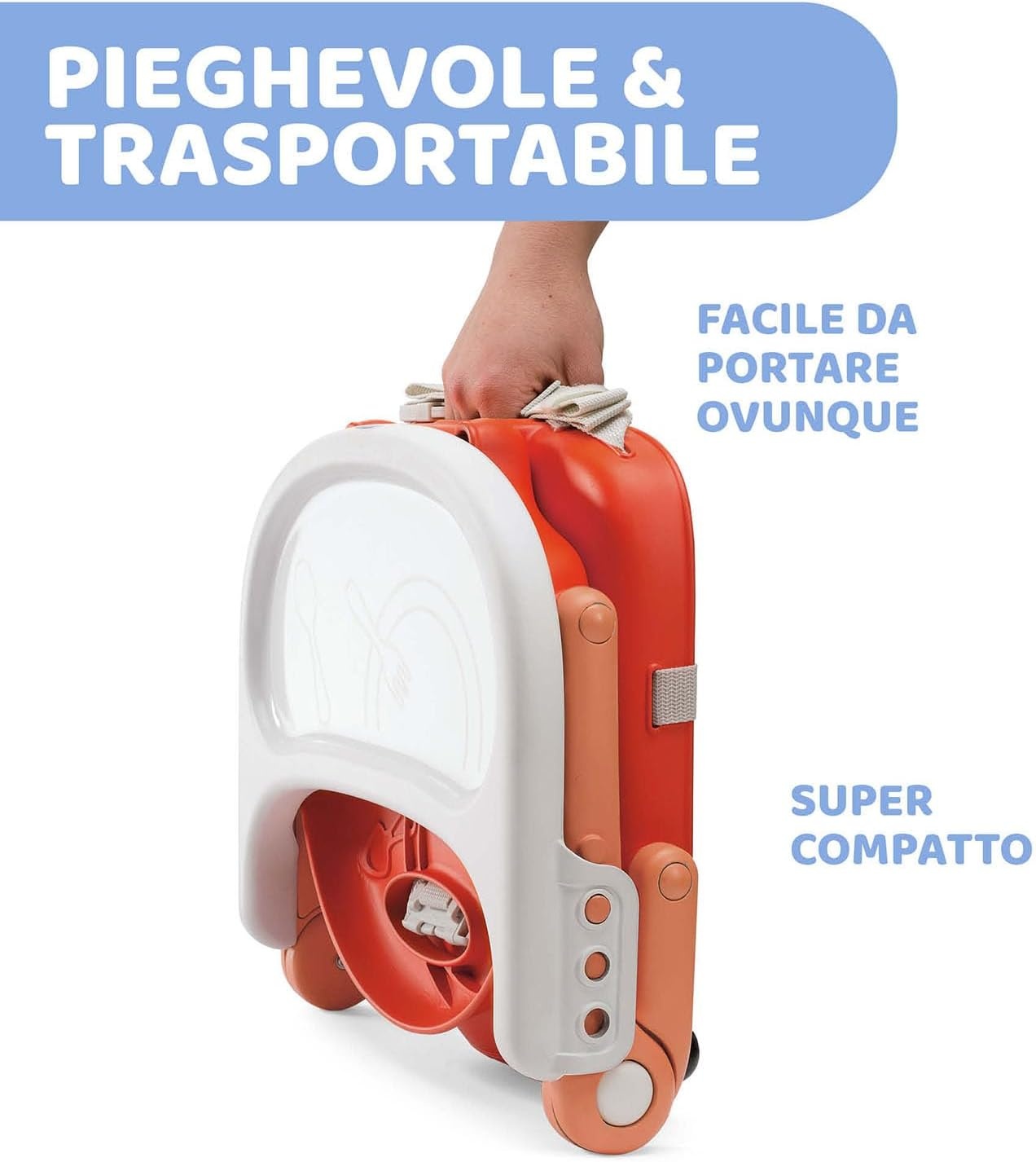 Chicco Pocket Snack Verhogerstoeltje - Draagbare kinderstoel - Poppy Red - 6 tot 36 maanden