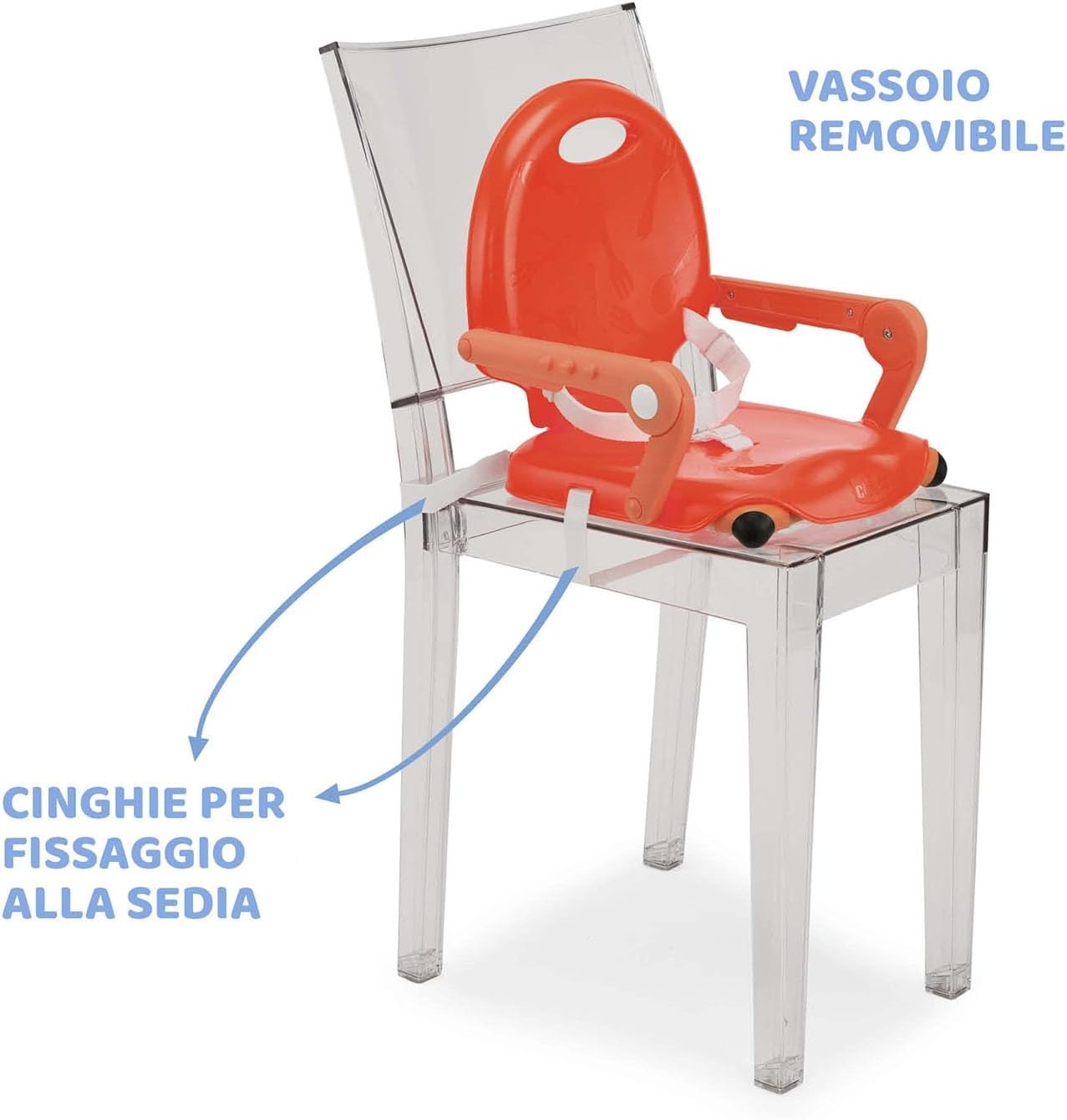 Chicco Pocket Snack Verhogerstoeltje - Draagbare kinderstoel - Poppy Red - 6 tot 36 maanden