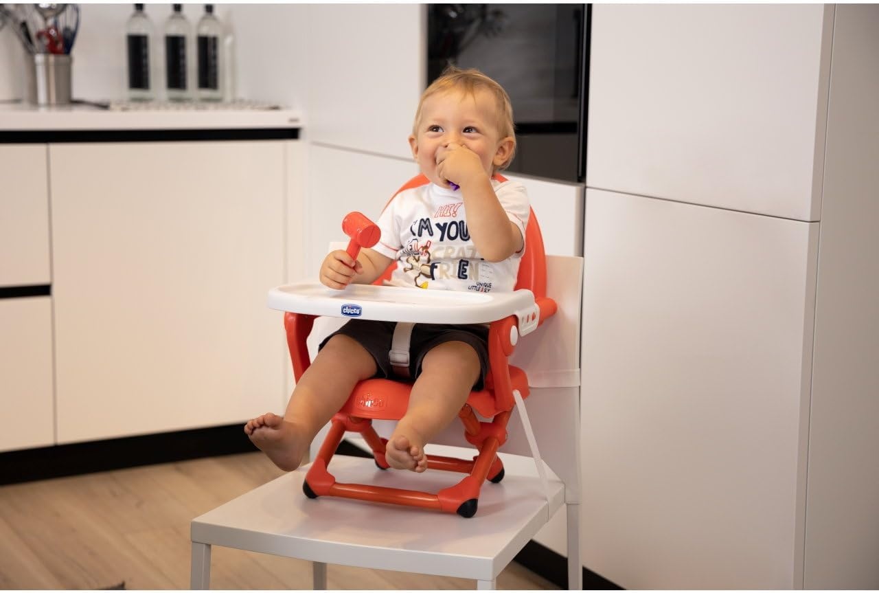 Chicco Pocket Snack Verhogerstoeltje - Draagbare kinderstoel - Poppy Red - 6 tot 36 maanden