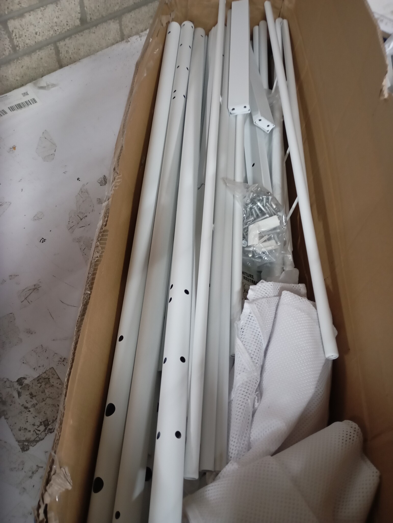 vidaXL Stapelbed zonder matras 90x200 cm staal wit