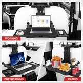 autotafel voor achterbank passagierszijde, draagbare autostoeltje-tafeltje met bekerhouder en mobiele telefoonhouder, multifunctionele eettafel opvouwbaar, draagvermogen 15-20 kg