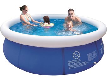 Jilong Marin Blue Rond zwembad, diameter 300 x 76 cm, Quick-Up zwembad, fast-set, zwembad voor kinderen en gezinnen, zwembad voor tuin en terras, reservezwembad zonder accessoires
