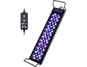 hygger Aquarium LED Lighting, 18W Full Spectrum Aquarium Lighting, 24/7 Aquarium Lamp with 9 Different Colors and 10 Adjustable Brightness for Freshwater Aquariums 45-60cm