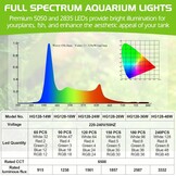 hygger Aquarium LED Lighting, 18W Full Spectrum Aquarium Lighting, 24/7 Aquarium Lamp with 9 Different Colors and 10 Adjustable Brightness for Freshwater Aquariums 45-60cm