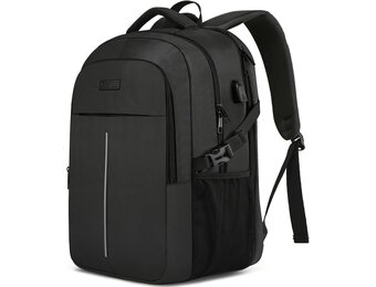 WENIG Extra Grote Laptoprugzak 50L - 17.3 inch - Zwart - TSA-goedgekeurd
