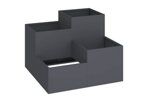 VidaXL Tuin Bloempot Antraciet Staal - 35% Korting