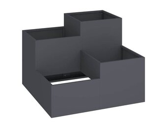 vidaXL Tuin Bloempot Antraciet 100 x 100 x 60 cm Staal