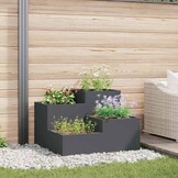 vidaXL Tuin Bloempot Antraciet 100 x 100 x 60 cm Staal