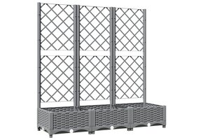 Plantenbak met Latwerk Lichtgrijs 120cm - 59% Korting!