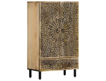 vidaXL Hoge kast 60x33x100 cm massief mangohout