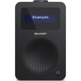 Sharp DR-430 (BK) draagbare digitale radio Tokyo (DAB/DAB+/FM met RDS, Bluetooth, hoofdtelefooningang), zwart