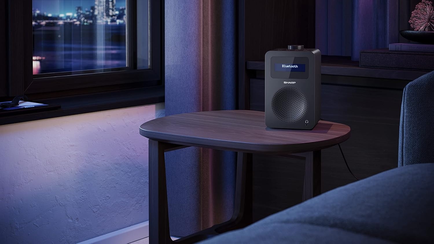 Sharp DR-430 (BK) draagbare digitale radio Tokyo (DAB/DAB+/FM met RDS, Bluetooth, hoofdtelefooningang), zwart