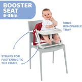 Chicco - Chairy booster seat - Convertible to High seat - Portable and Adjustable - Removable Blade - From 6 Months up to 15 kg - Rabbit