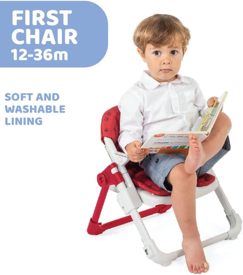 Chicco - Chairy booster seat - Convertible to High seat - Portable and Adjustable - Removable Blade - From 6 Months up to 15 kg - Rabbit