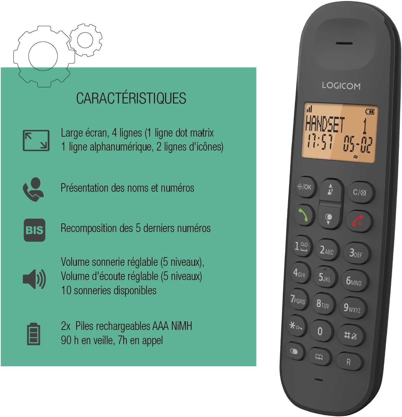Draadloze Vaste Telefoon ILOA 100 met 58% Korting