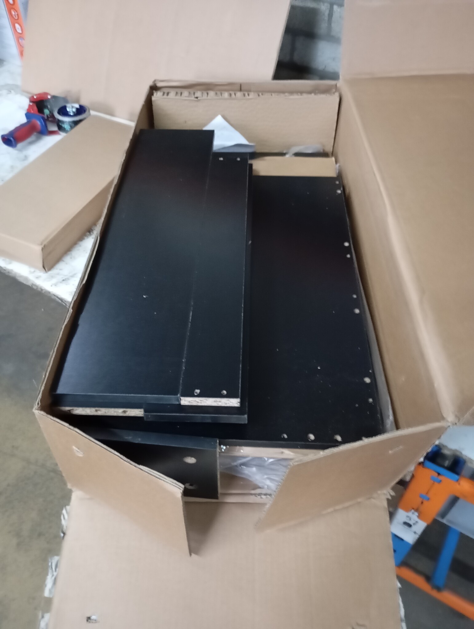 vidaXL Kaptafel met LED-verlichting 60x40x140 cm zwart