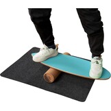 FANTASK Houten Balance Board 75 cm met Kurkrol en Viltmat - Blauw