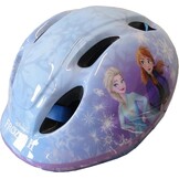 A.T.L.A.S. Kinderfiets, 40,6 cm, meisjes, ijskoningin, Frozen met 2 remmen, mand voor, poppenhouder achter, spatborden en stabilisatoren + Frozen helm inbegrepen, blauw en wit