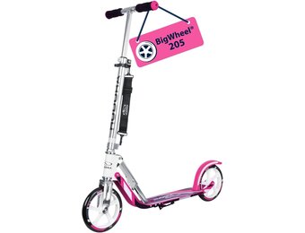 Hudora Big Wheel GC 205 Steps - Wit / Roze - Opvouwbaar